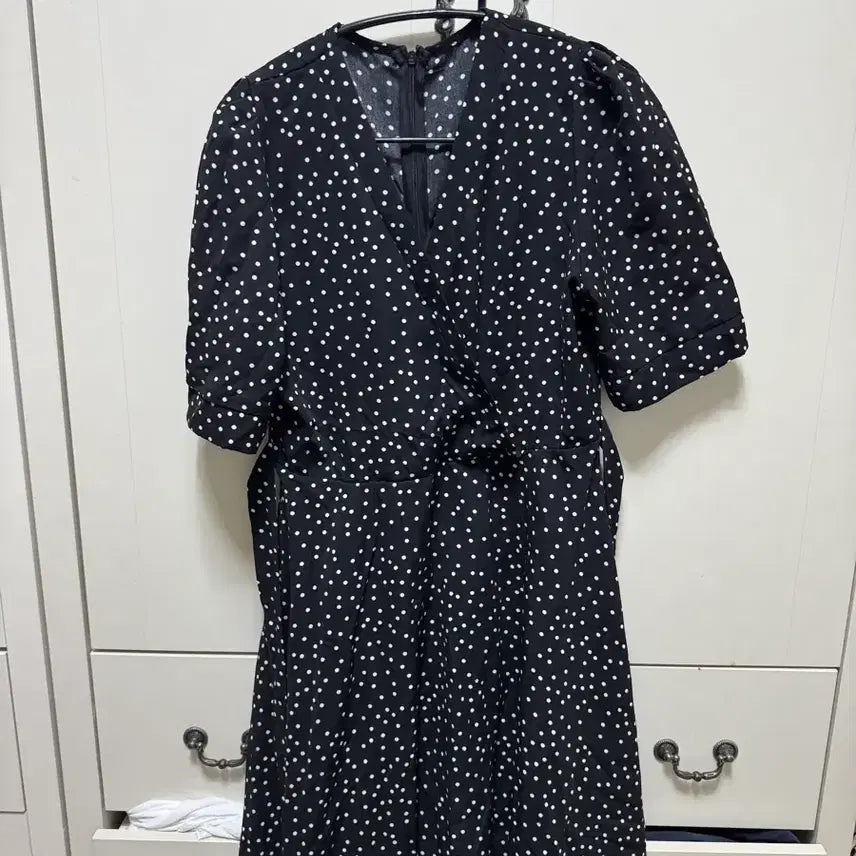 [BUNJANG] Dot Wrap Dress / 도트 랩 원피스