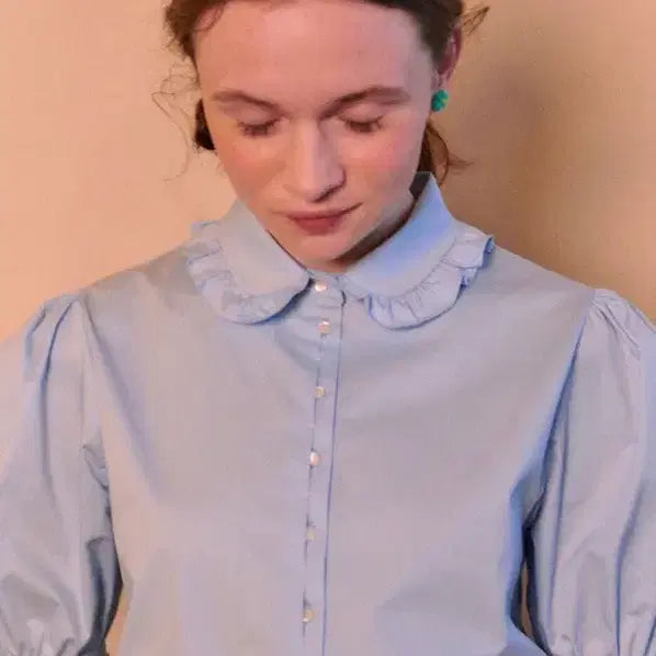 [BUNJANG] VIA PLAIN Puff Sleeve Blouse / 비아플레인 퍼프 블라우스