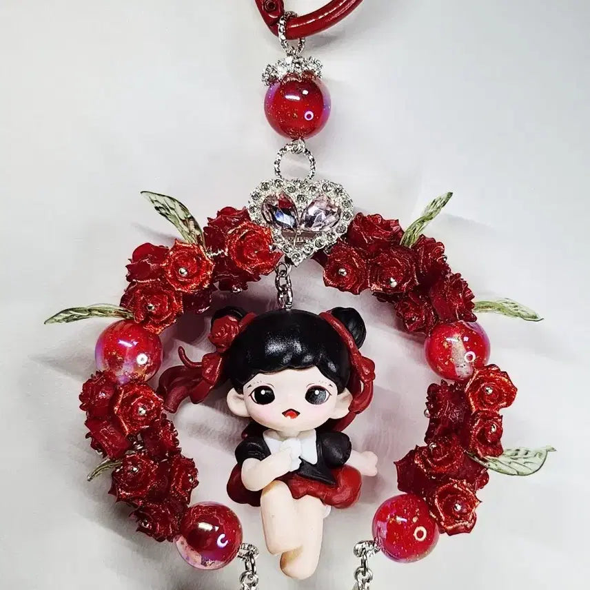 [BUNJANG] Handmade Red Zola Keychain / 핸드메이드 레드 조라 키링 리스링