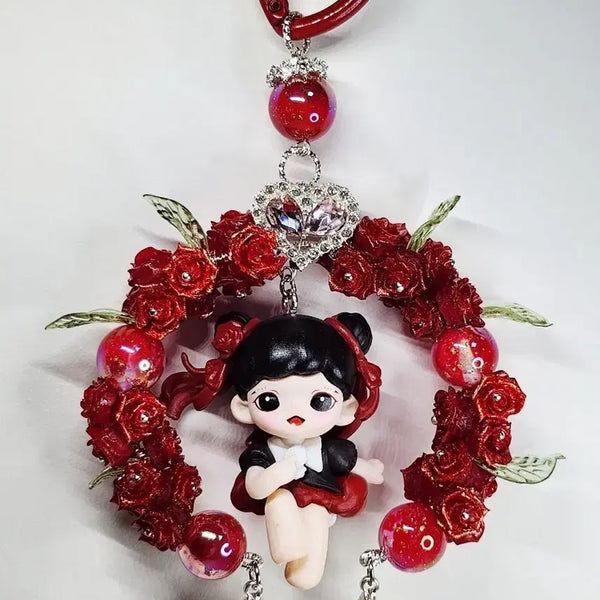 [BUNJANG] Handmade Red Zola Keychain / 핸드메이드 레드 조라 키링 리스링