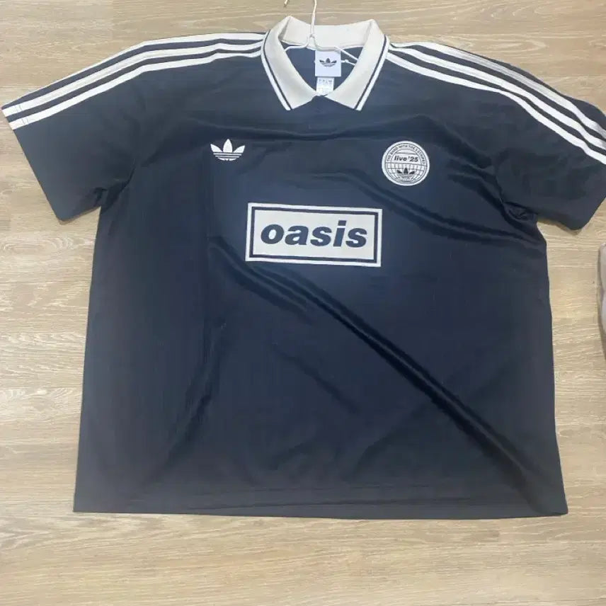 [BUNJANG] Adidas Oasis Jacquard Football Jersey Black L / 아디다스 오아시스 풋볼셔츠 검은색L사이즈. M사이즈랑  교환환영