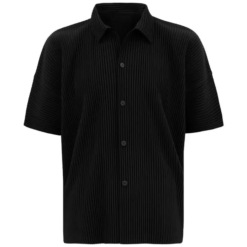 [BUNJANG] Homme Plissé Issey Miyake Short Sleeve Shirt Black Size 3 / 옴므플리세 반팔셔츠 3