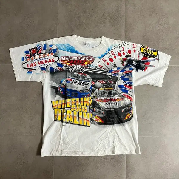 [BUNJANG] Nascar Las Vegas Full Printing Short Sleeve T-Shirt XL / 나스카 라스베가스 풀프린팅 반팔 티셔츠