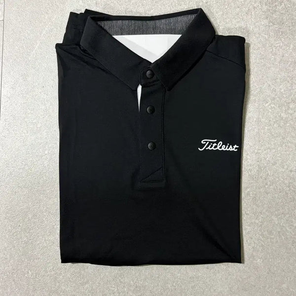 [BUNJANG] Titleist Golf Short Sleeve Polo Shirt Black (L) / 타이틀리스트 골프 반팔 카라티 블랙 (새상품)(L)