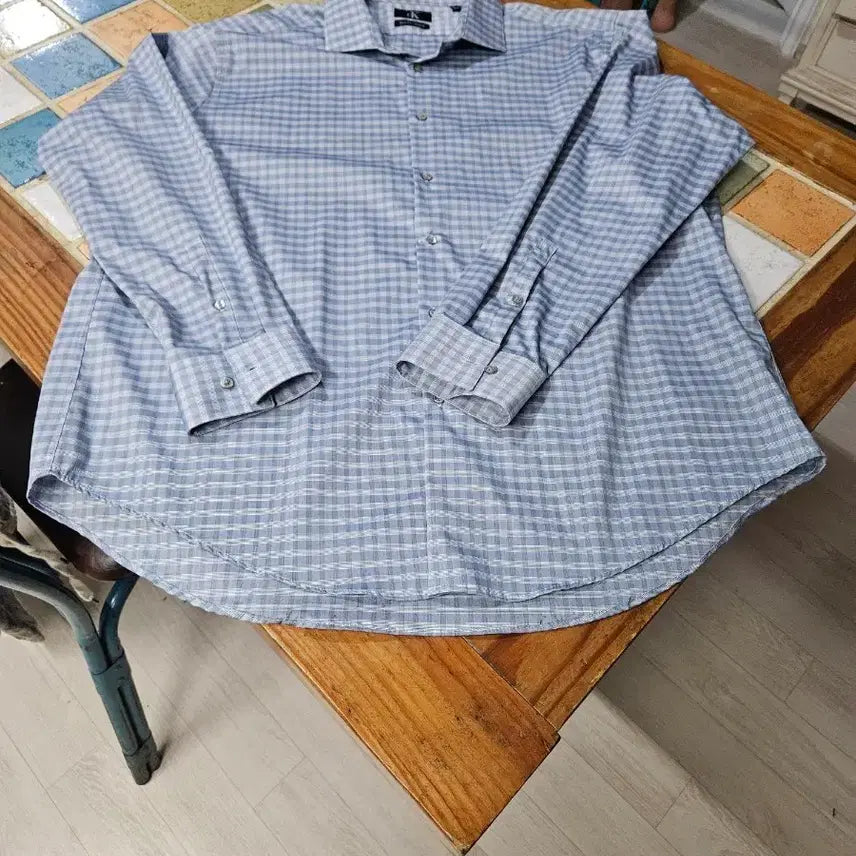 [BUNJANG] Calvin Klein Check Pattern Long Sleeve Shirt / 캘빈클라인 셔츠