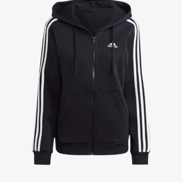 [BUNJANG] Adidas Essentials 3S Full-Zip Fleece Hoodie (XS, Black) / XS 아디다스 에센셜 3S 풀집 플리스 후디 HZ5743 후드티