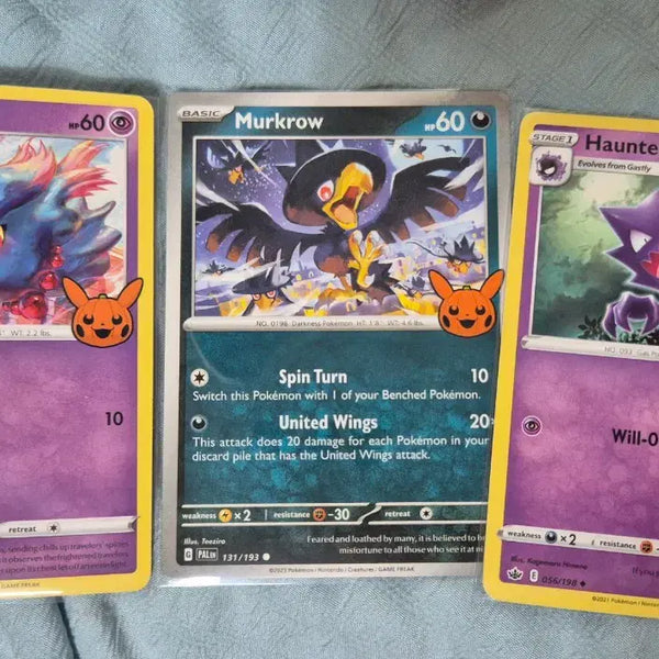 [BUNJANG] Pokemon English Halloween Card Gengar, Misdreavus, Sableye / 포켓몬 영판 할로윈 카드 고우스트 무우마 니로우