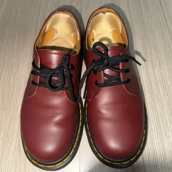 [BUNJANG] Dr. Martens Wine Red Leather Boots / 닥터마틴 와인색 225-230