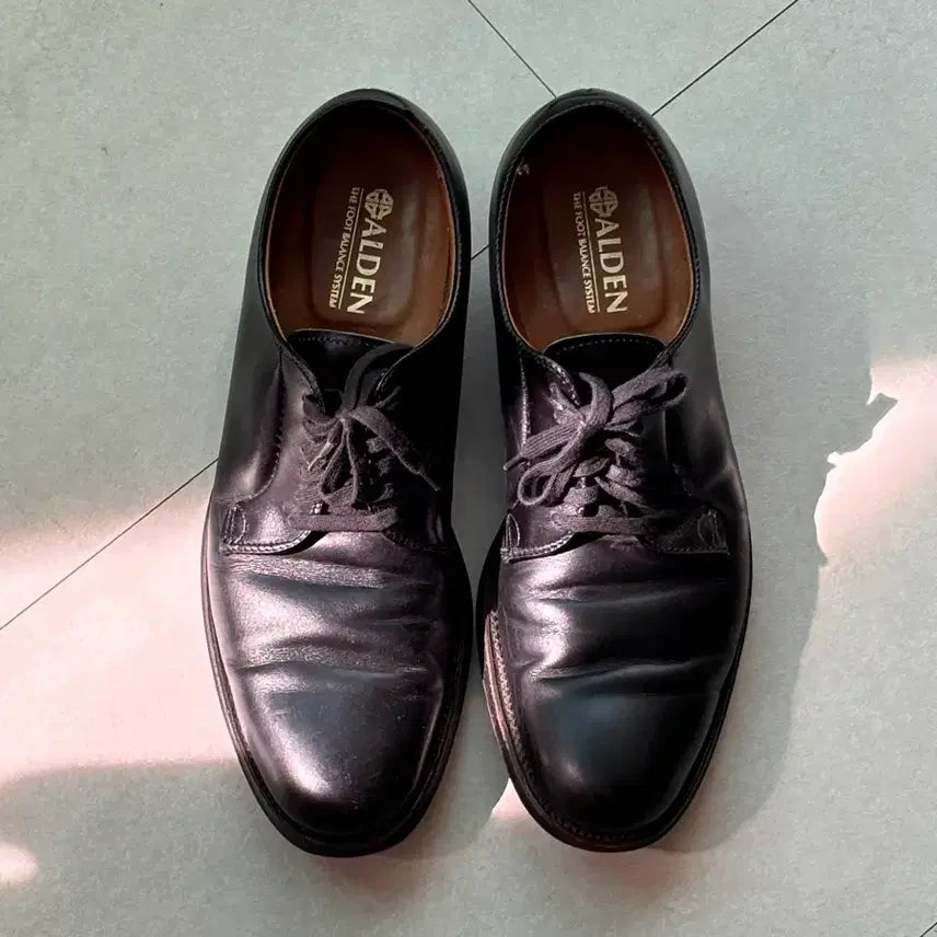 [BUNJANG] Vintage Alden 655 Plain Toe Derby Black Calfskin Leather US 10 AAA/A / 정가120) 빈티지 알든 655 플레인토 더비 10AAA/A