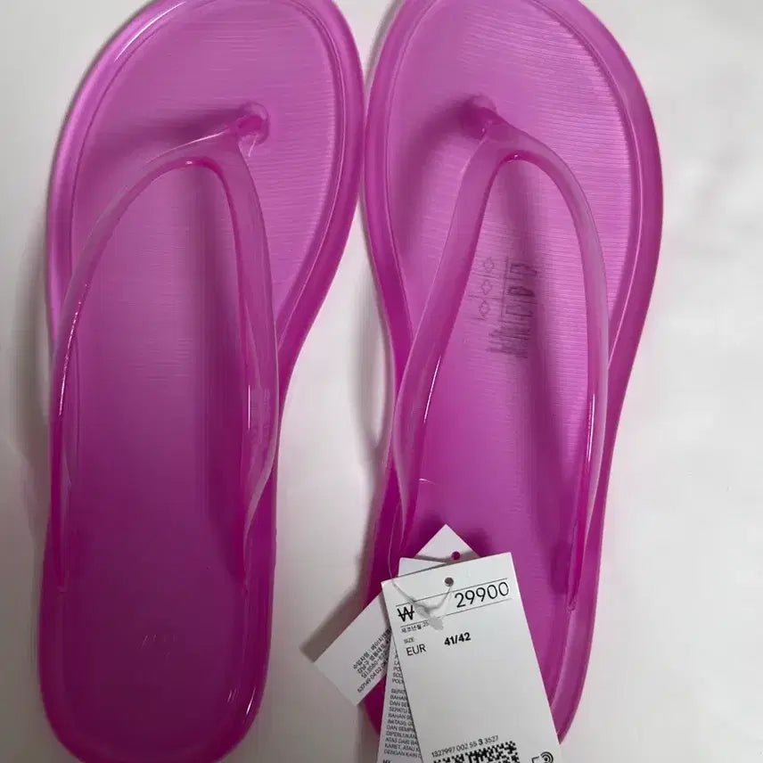 [BUNJANG] H&M Flip-Flop Sandals (Pink, EUR 41/42) / H&M 플립플랍 핑크 쪼리 슬리퍼 미사용 새상품