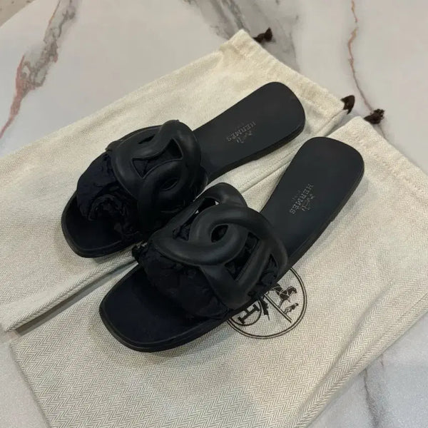 [BUNJANG] Hermes Aloha Sandals Black Size 37 / [정품/37사이즈] 에르메스 알로하 샌들 블랙