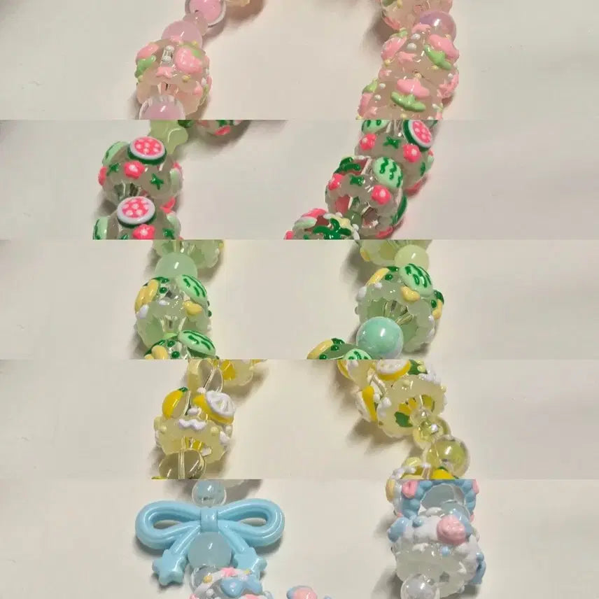 [BUNJANG] Handmade Chunky Beaded Keychain / 핸드메이드 수제 뚱뚱 키링