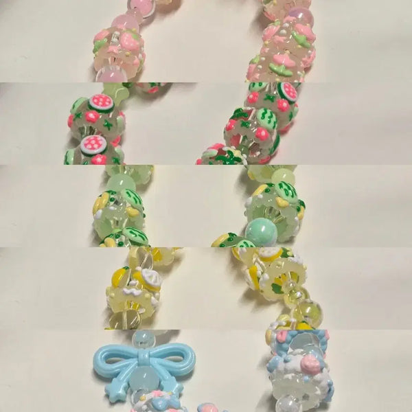 [BUNJANG] Handmade Chunky Beaded Keychain / 핸드메이드 수제 뚱뚱 키링