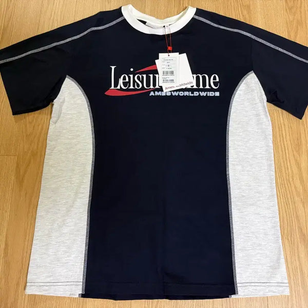 [BUNJANG] Ame's Worldwide Leisure Time T-Shirt Navy/Grey / 아메스 월드와이드 leisure time 티셔츠 새상품 판매