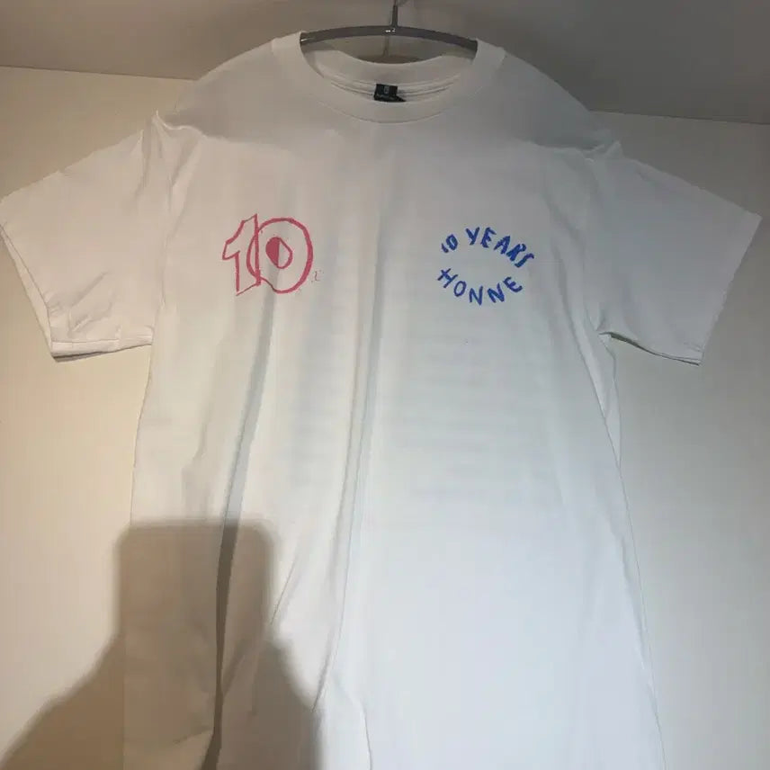 [BUNJANG] HONNE 10th Anniversary White T-Shirt / HONNE 10주년 기념 반팔 티셔츠 화이트