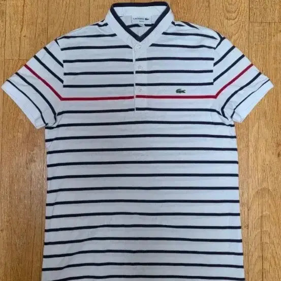 [BUNJANG] Lacoste Striped Performance Short-Sleeve T-Shirt / (백화점판/최상급) 라코스테 골프웨어 스트라이프 메시 기능성 반팔티, 95