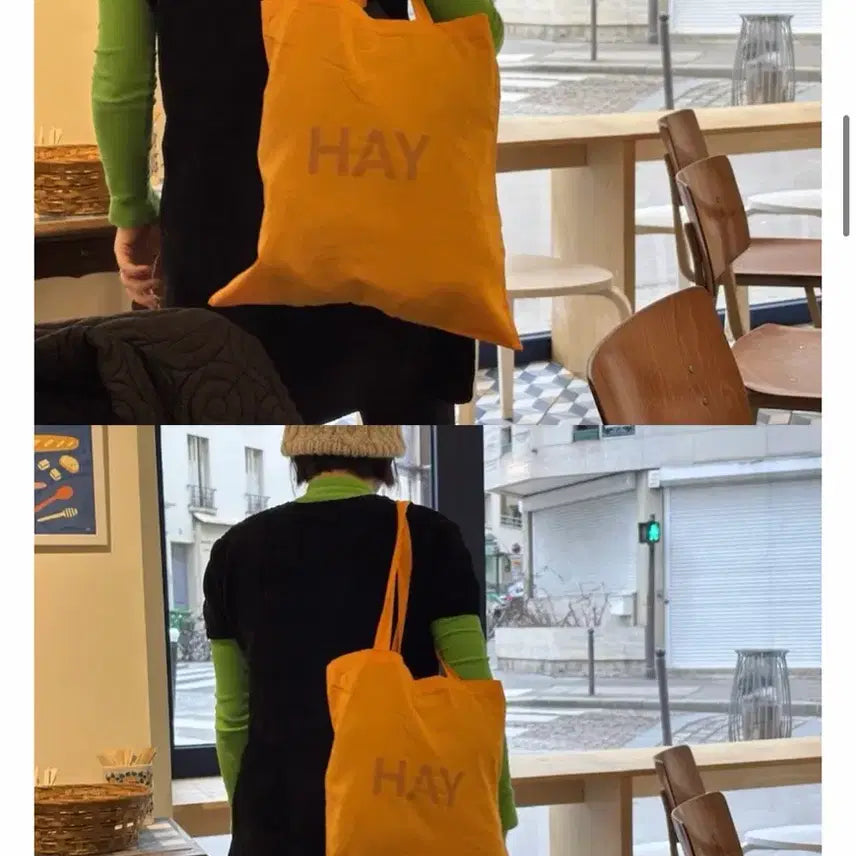 [BUNJANG] HAY Eco Bag Orange/Mango / hay 헤이 에코백 오렌지/망고 컬러