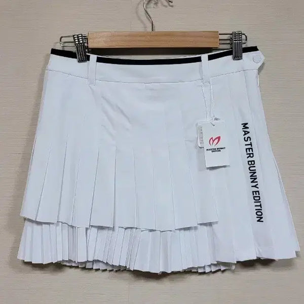 [BUNJANG] Master Bunny Women's White 2-Tier Pleated Skirt / 마스터바니 여성 2단 플리츠 큐롯 스커트 (새상품)