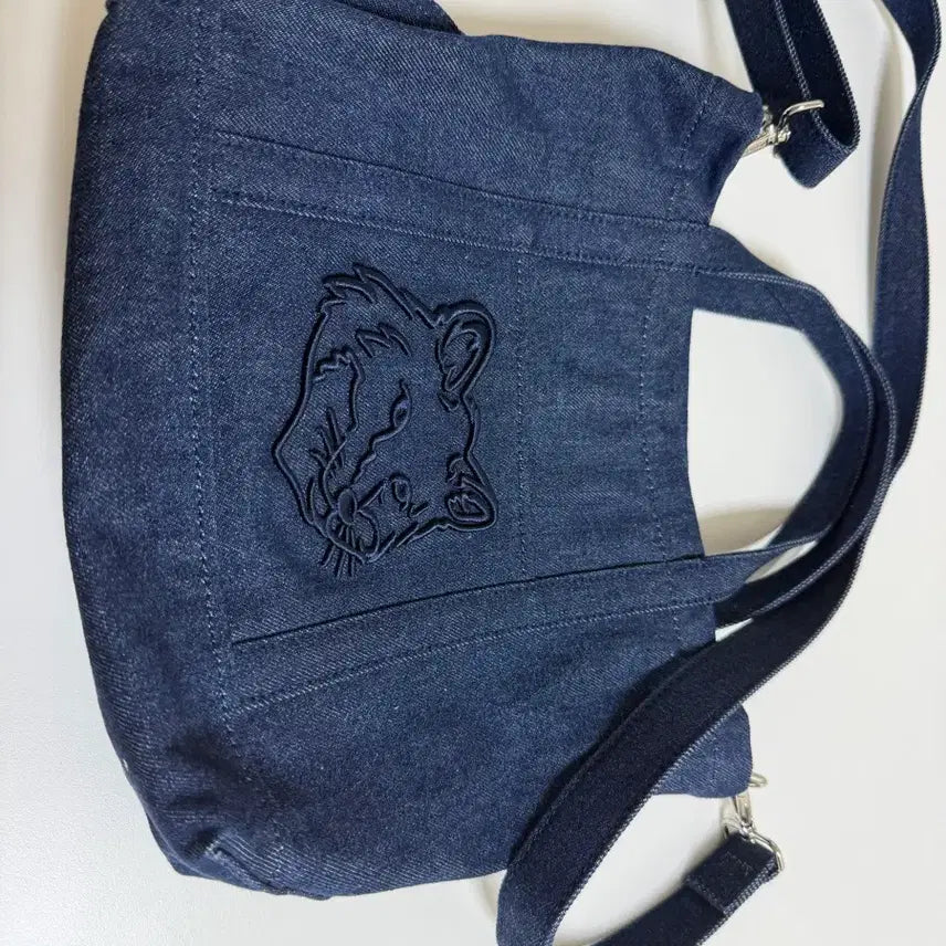 [BUNJANG] Maison Kitsuné Denim Cross Tote Bag / 메종키츠네 데님 크로스토트백