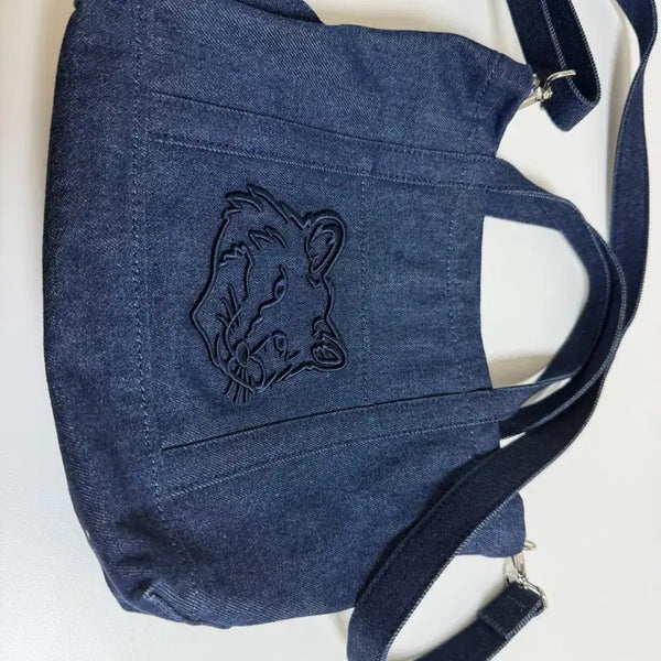 [BUNJANG] Maison Kitsuné Denim Cross Tote Bag / 메종키츠네 데님 크로스토트백