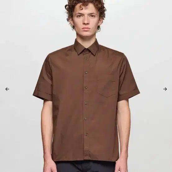 [BUNJANG] Prada Triangle Patch Short-Sleeve Shirt / 프라다 반팔 셔츠