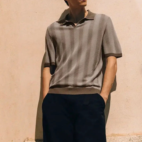 [BUNJANG] COS Diffused Stripe Knitted Polo Shirt / 코스 COS 디퓨즈 스트라이프 니티드 폴로 셔츠