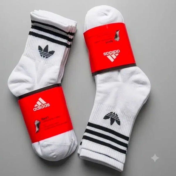 [BUNJANG] Adidas Three-Stripes Logo Crew Socks (10 Pairs) / 10켤레 무료배송 아디다스 삼선 불꽃 마크 양말
