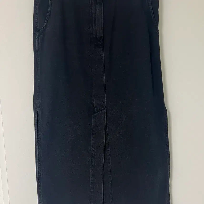 [BUNJANG] Tomboy Denim Long Skirt - Black / 톰보이 데님 롱스커트 66