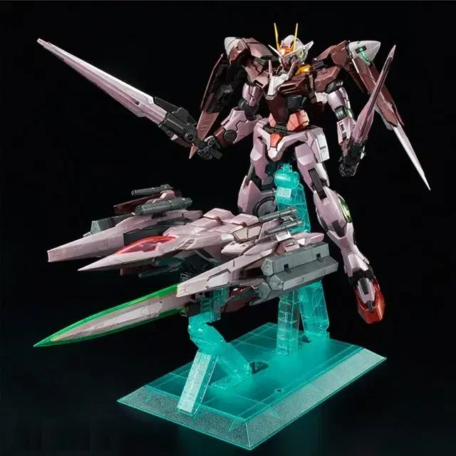 [BUNJANG] Perfect Grade (PG) 00 Gundam Trans-Am 4-Type Set with Stand & Clear Parts / PG 더블오 건담 드란잠 4종 풀셋 스탠드+클리어+트란잠 클리어