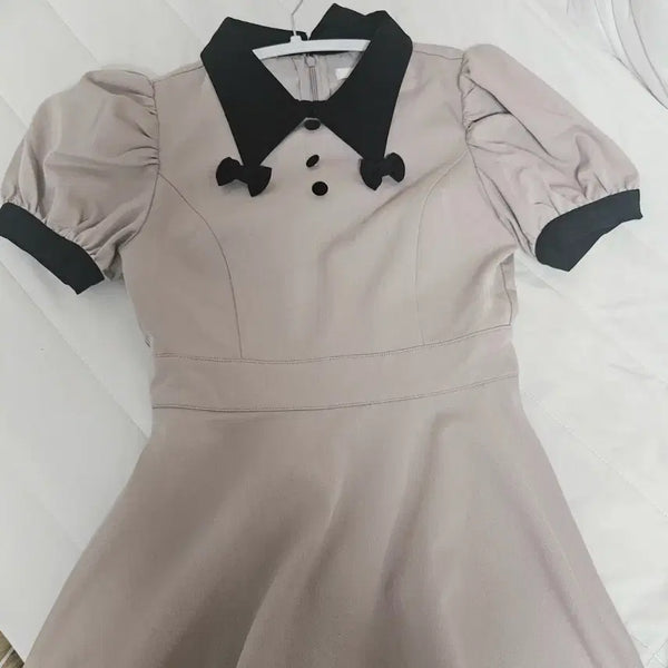 [BUNJANG] Pium Ribbon Collar Setup Set Pink / 피움 pium 리본 카라 셋업 핑크 지뢰계 걸리