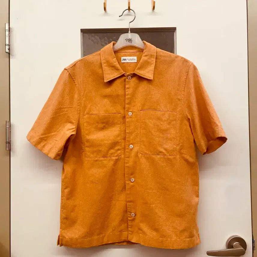 [BUNJANG] Zara Short Sleeve Shirt Orange / 자라 반팔 셔츠 오렌지