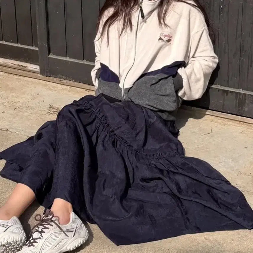 [BUNJANG] Via Plain Long Skirt (M) / 비아플레인 롱스커트 M