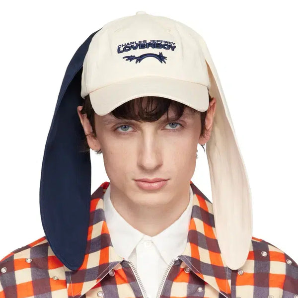 [BUNJANG] Charles Jeffrey Loverboy Off-White Rabbit Ear Cap / 찰스제프리러버보이 오프화이트 레빗이어 캡