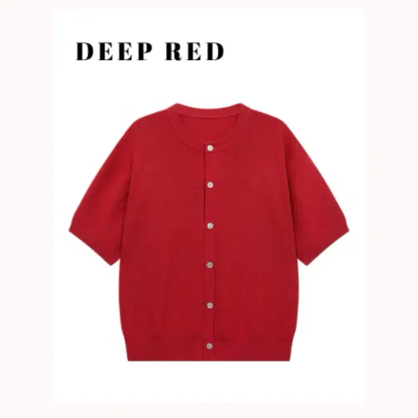 [BUNJANG] Hyojee Knit Cardigan Deep Red L / 효지 니트 가디건 딥레드 L