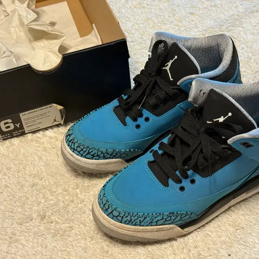 [BUNJANG] Air Jordan 3 Powder Blue 240mm / 에어 조던 3 파우더블루 240mm 2번 착용