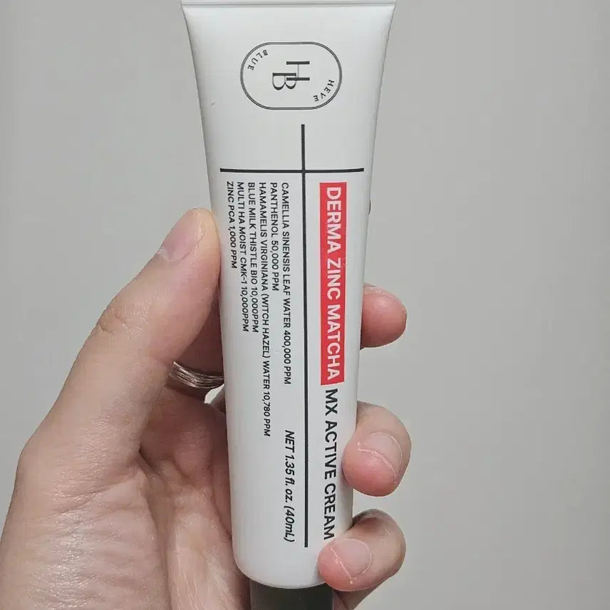 [BUNJANG] Hevblue DermaZinc Matcha MX Active Cream 40ml / 헤브블루 더마징크 말차 MX 액티브 크림 40ml
