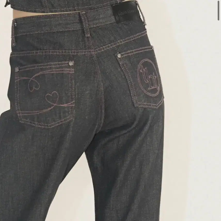 [BUNJANG] 3Times Pink Low Denim Jeans / 쓰리타임즈 핑크 로우 데님