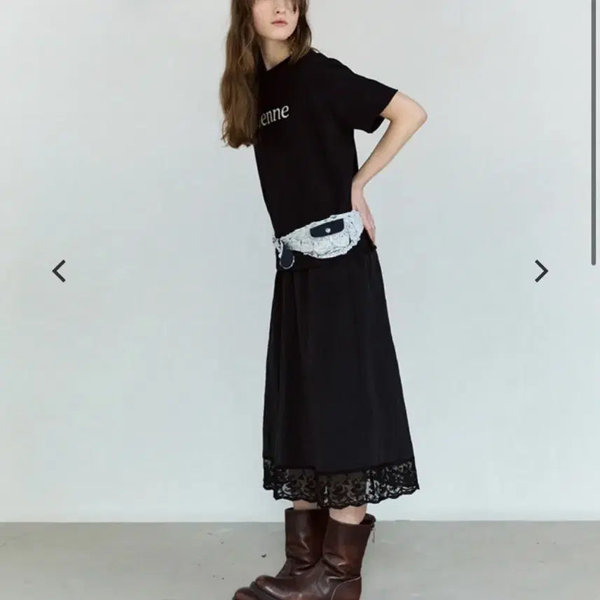 [BUNJANG] Sienne Lily Lace Skirt Black / 시엔느 릴리 레이스 스커트 블랙 검정색