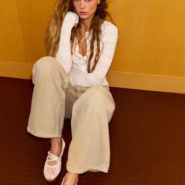 [BUNJANG] Zara Satin Ballet Flats / 자라 새틴 스포츠 발레리나 플랫슈즈
