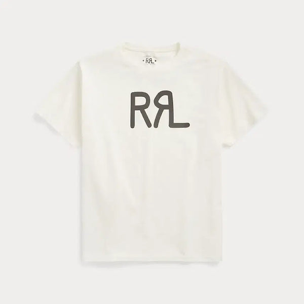 [BUNJANG] RRL Logo Jersey T-Shirt White XL / RRL 더블알엘 로고 저지 티셔츠 화이트 XL