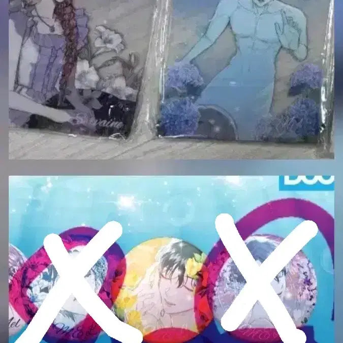 [BUNJANG] Romance Fantasy "Mermaid Imprisoned in a Lake" Badge Acrylic Card Bundle / 로판 내 호수에 가둔 인어 뱃지 아크릴 카드일괄