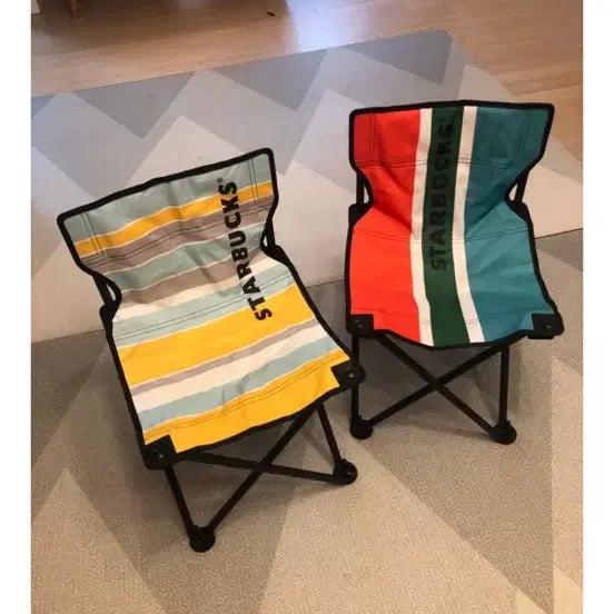 [BUNJANG] Starbucks Summer Chair (Camping Chair) Set of 2 / (1회사용) 스타벅스 서머체어 2개(캠핑의자)