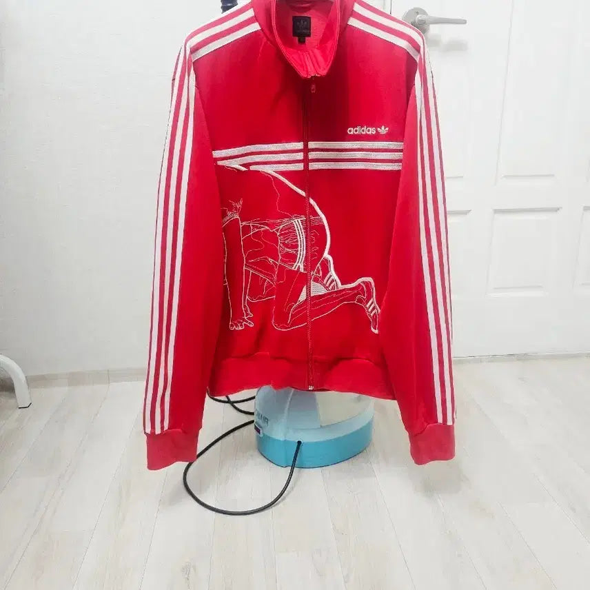 [BUNJANG] Adidas Beckenbauer Track Top Jersey (Red/White) / (100)L 초희귀 아디다스 베켄바우어 육상자수 [빨흰] 트랙탑져지