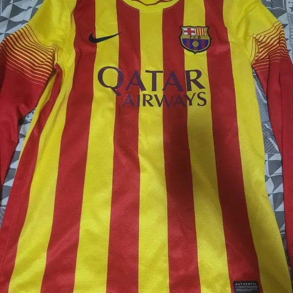 [BUNJANG] FC Barcelona 2013-14 Away Long Sleeve Jersey (International S) / 바르셀로나 13-14 어웨이 긴팔 해외S