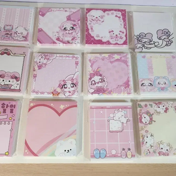 [BUNJANG] 12 Volumes of Stationery Memo Pad Bundle Set / 포용 떡메모지 12권
