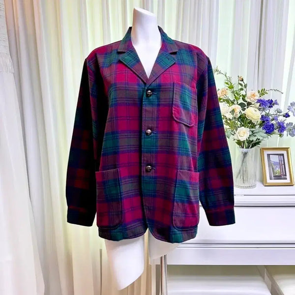 [BUNJANG] Beams Tartan Check Original Fabric Jacket / Beams 빔즈 타탄체크 오리지널 페브릭 자켓
