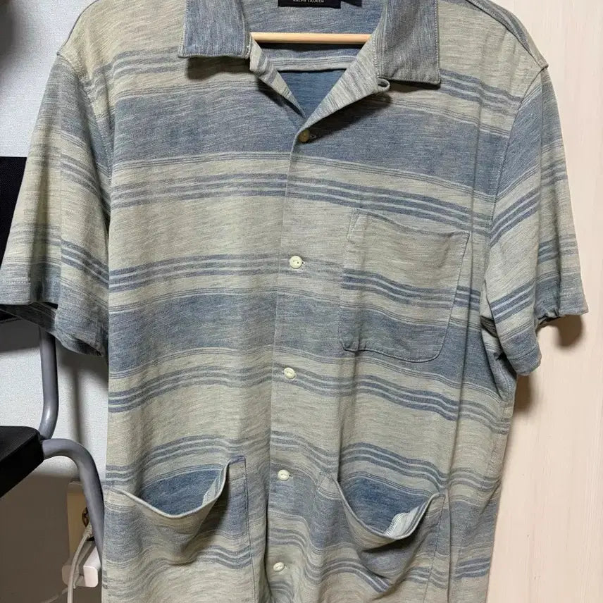 [BUNJANG] RRL Striped Jersey Short-Sleeve Shirt / RRL 스트라이프 저지 반소매셔츠