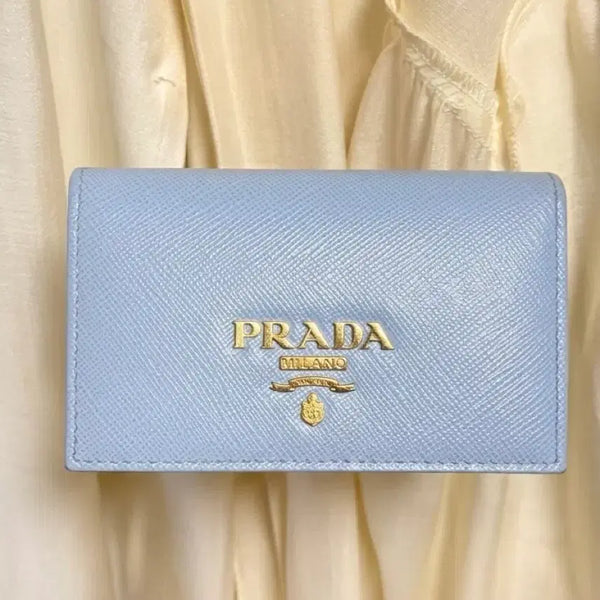 [BUNJANG] Prada Saffiano Leather Card Holder / 미사용)프라다 사피아노 카드지갑 여자 메탈