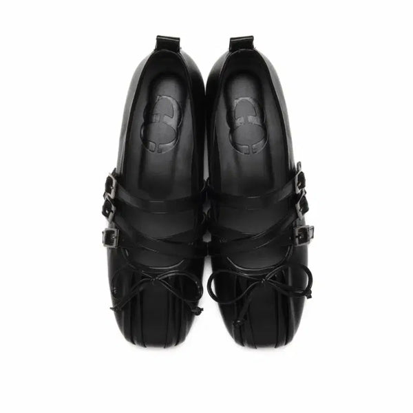 [BUNJANG] 328 Triple Strap Ballerina Flat Shoes / 쓰리투에이티 트리플 스트랩 발레리나 플랫슈즈