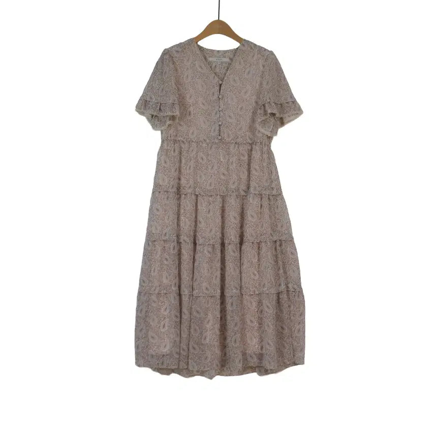 [BUNJANG] on&on Paisley Long Dress Beige / on&on 페이즐리 원피스 2 베이지 롱원피스